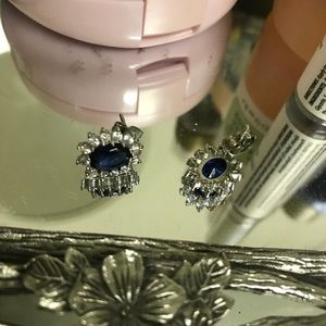 Sapphire and diamond earrings